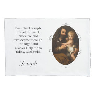 Customizable Patron Saint (St. Joseph) Pillowcase