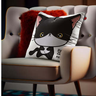 Customizable Paws & Relax Cat Cushion