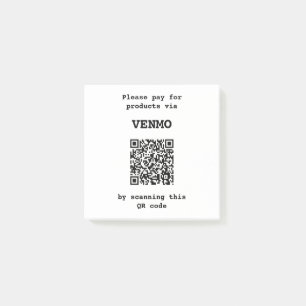 Customizable Payment Platform QR code  Post-it Notes
