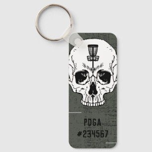 Customizable PDGA Number Disc Golf Keychain 