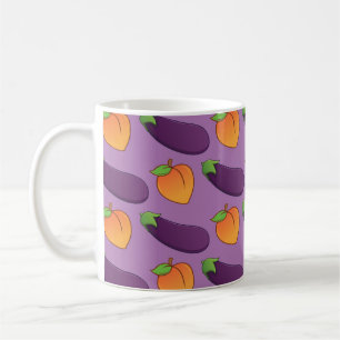 Customizable Peach and Eggplant Coffee Mug