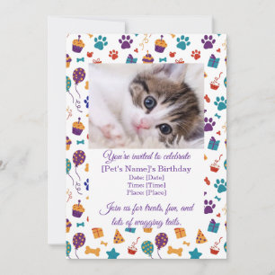 Customizable Pet Birthday Party Invitation