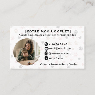 Customizable pet sitting business card