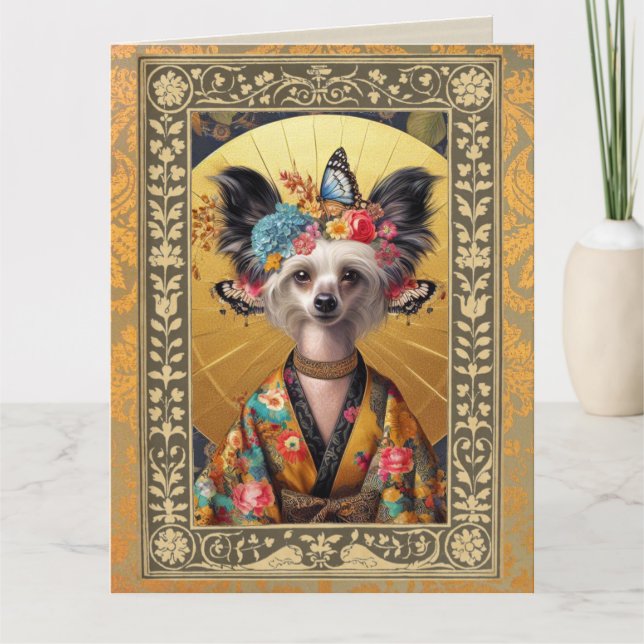 Customizable Photo Card - Chinese Crested Dog (Front)