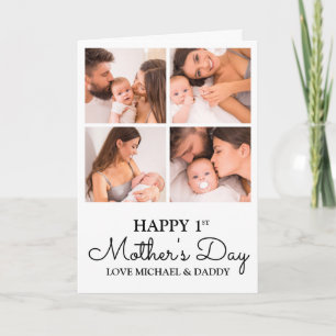 Customizable  Photo Collage First Mothers Day Card