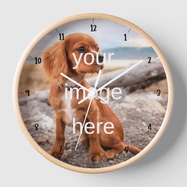 CUSTOMIZABLE PHOTO LARGE CLOCK (Front)