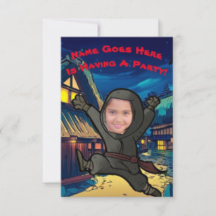 Customizable Photo Ninja Party Invitation