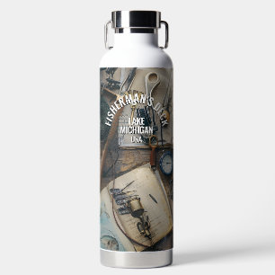 Customizable Photography Fisherman´s Gear Retro  Water Bottle