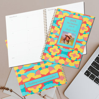 Customizable Picture Name Western Vibes Pattern Planner