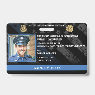 Customizable Police Officer Law Enforcement ID Badge
