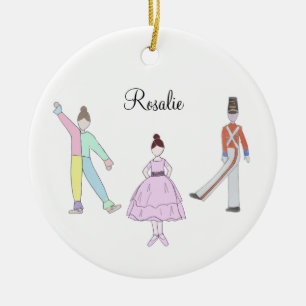 Customizable Polichinelle/Soldier/Party Girl Ceramic Tree Decoration