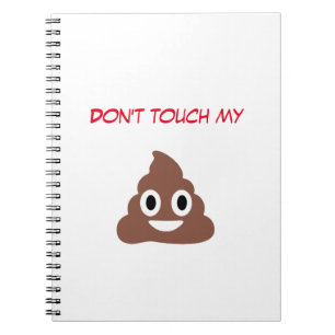 Customizable Poo Emoticon Spiral Notebook