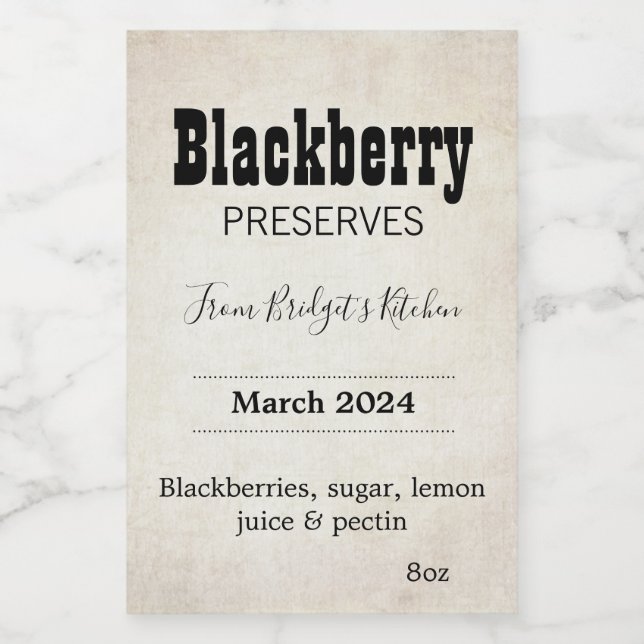 Customizable Preserves BL_04sq Square Sticker (Single Label)