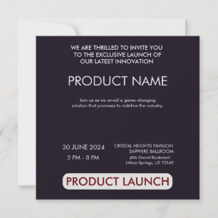 Customizable Product Launch Event, Simple  Save The Date