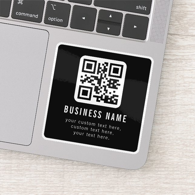 Customizable QR Code & Editable Text Design (Detail)