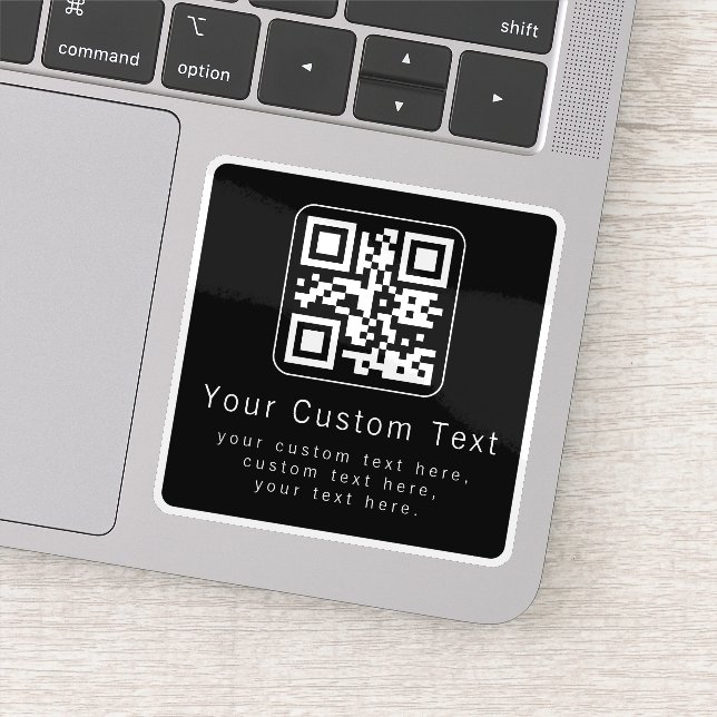 Customizable QR Code & Editable Text Template (Detail)