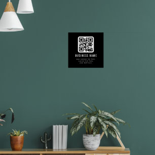 Customizable QR Code & Editable Text Template Poster