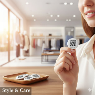 Customizable QR Code Round Button for Any Purpose