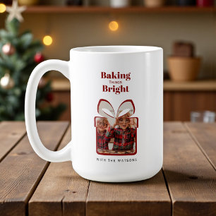 Customizable Red Christmas Photo Mug