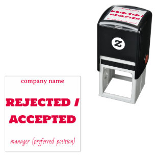 Customizable Response Modern Corporate Red Self-inking Stamp
