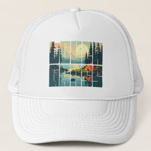 Customizable Retro Touch Grass Outdoors Typography Trucker Hat