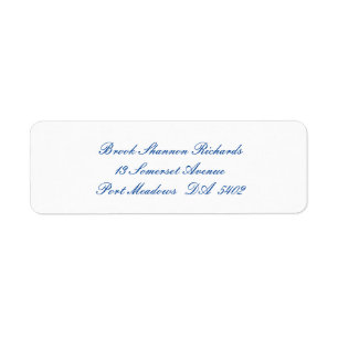 Customizable Return Address Wedding Labels.
