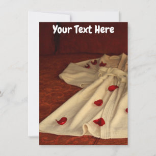 Customizable robe, petals and bed Card