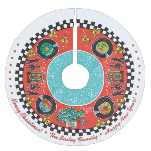 Customizable Rockin' Around Christmas Brushed Polyester Tree Skirt