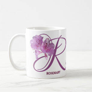 Customizable Rosemary name pink rose flowers boho Coffee Mug