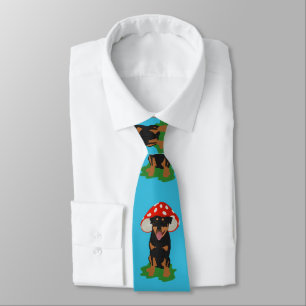 Customizable Rottweiler Mushroom Spring  Tie