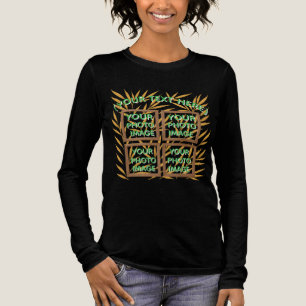 Customizable Rustic Leaf Collage Long Sleeve Shirt