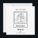 Customizable Save the Date  Bride groom Invitation<br><div class="desc">Announce your special day with a beautiful customizable save the date design made to share your wedding date in a stylish and memorable way. Perfect for couples looking for a personalized wedding announcement, this design offers a clean and timeless look that can be tailored to match your celebration. A lovely...</div>