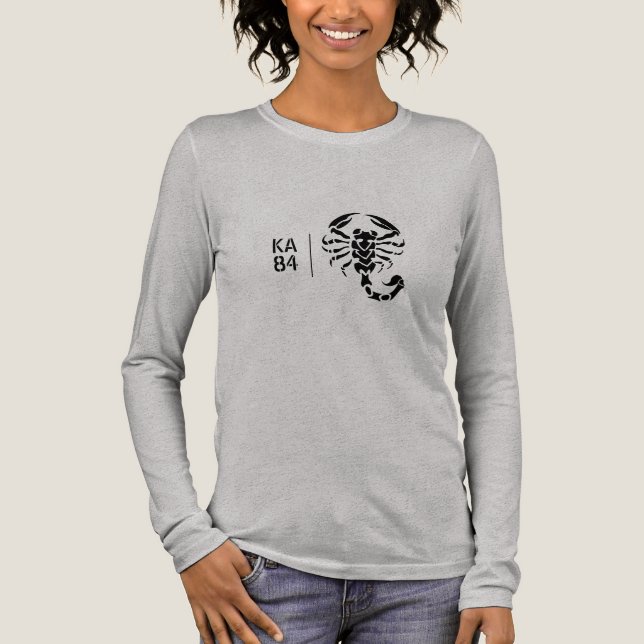 Customizable - Scorpion and Your Initials Tri-Blend Shirt (Front)