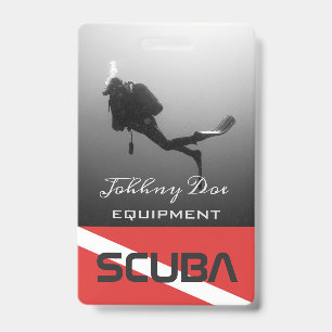 CUSTOMIZABLE SCUBA DIVERS ID BADGE
