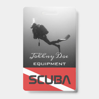 CUSTOMIZABLE SCUBA DIVERS ID BADGE
