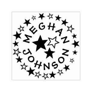 Customizable Self Inking 1.5"x1.5" Stamp Template