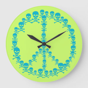 Customizable Skully Peace Large Clock
