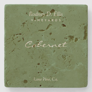 Customizable Slate Travertine Wine Coasters