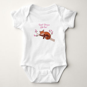 Customizable "Sleepy Red Panda" Baby Bodysuit