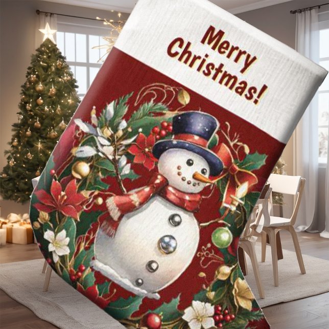 Customizable Snowman Christmas Stocking (Creator Uploaded)