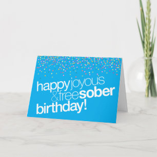 Customizable Sobriety Birthday Card