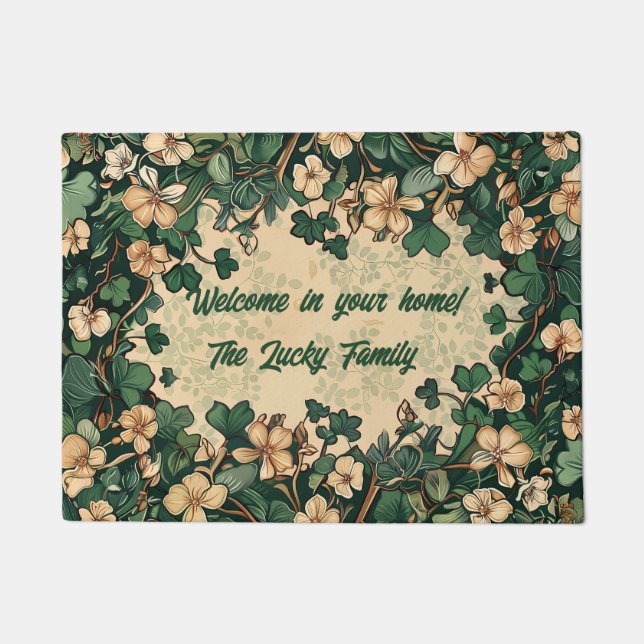 customizable St. Patrick's day Doormat (Front)