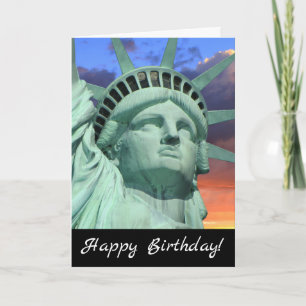 CUSTOMIZABLE STATUE OF LIBERTY BIRTHDAY CARD