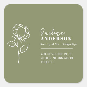 Customizable stickers  –Flowers or skincare