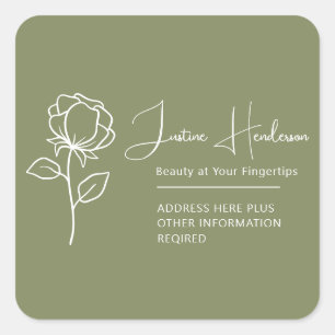 Customizable stickers  –Flowers or skincare