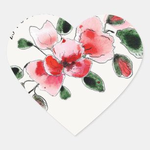 Customizable Stickers with poppies