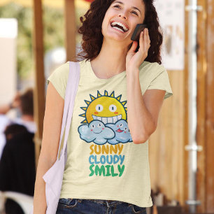 Customizable Sunny Cloudy Smiliy T-Shirt