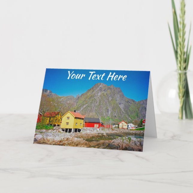Customizable Svolvaer, Norway Card (Front)