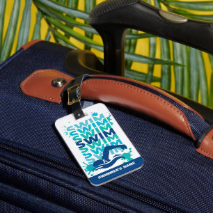 CUSTOMIZABLE Swim Athlete's Bag Tag