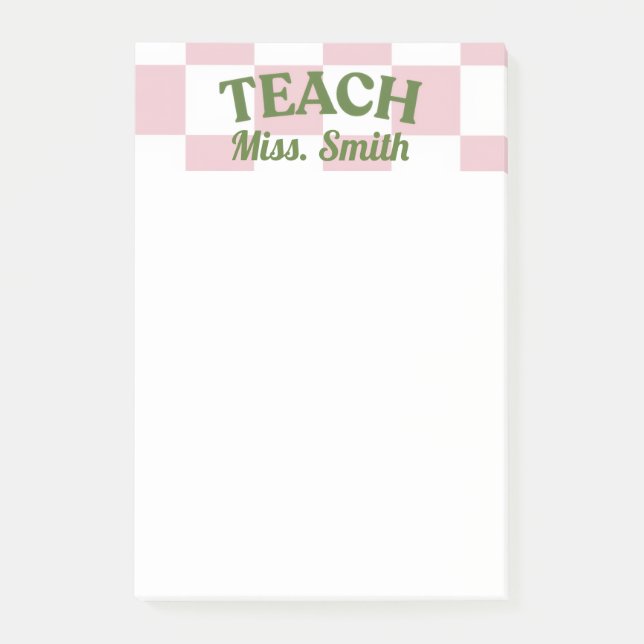 Customizable Teacher Post-it Notes (Front)
